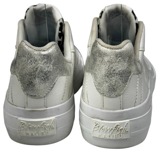 Blowfish Malibu Smash Sneaker Platform Outsole White Faux Leather White Size 7 - Picture 5 of 12